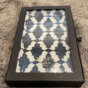 J. CREW Black + White Geometric Print Jewelry Tray / Catchall | NIB